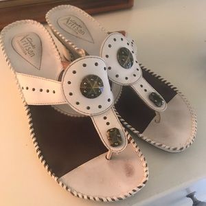 Clarks Artisan Collection White Wedge Sandal